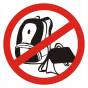 piktogramy zakazu - zakaz wnoszenia toreb / plecaków